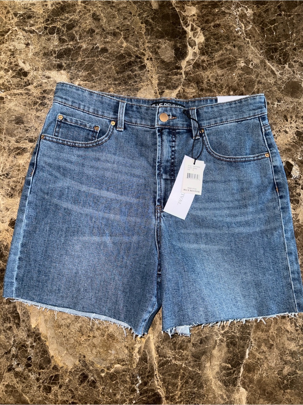 Blue Revival Jean Shorts in Madrid, Size 30, NWT